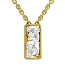 0.26Ct S1 Lab Grown Diamond 925 Sterling Silver Wedding Pendant SGL