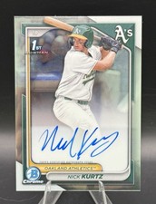 2024 Bowman Draft Nick Kurtz Chrome Auto 1st Prospect #CPA-NK Athletics