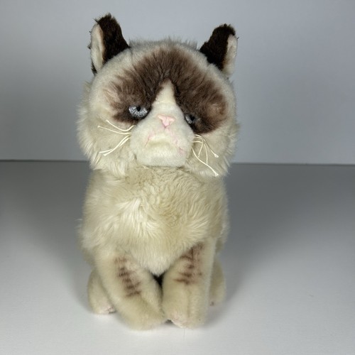 Grumpy Cat Plush Gund Toy Internet Meme Stuffed Siamese Kitten Blue Eyes 10”
