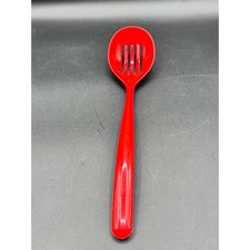 Vtg Red Nylon Slotted Serving Spoon Made in USA Dishwasher Safe 12" Kitchenware