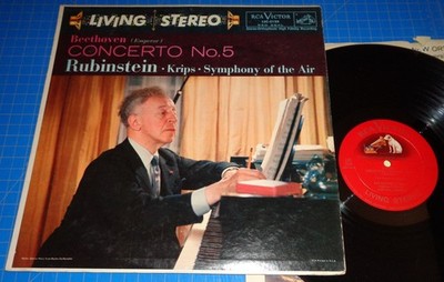 Rubinstein/Krips BEETHOVEN Piano Concerto No.5 - RCA LSC-2124 Shaded Dog 7S/10S