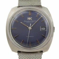 I.D. Schaffhausen IWC Watch Vintage R814A Stainless Steel Navy Men's Used