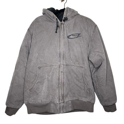 Cabela s Roughneck Duck Canvas Coat Workwear Chore Field Barn Gray Mens Large