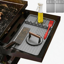 2 PCS Silicone Grill Mat Compatible with Blackstone, BBQ Griddle Tools Mat with