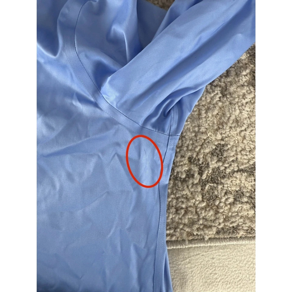 Calvin Klein Size 16.5 36/37 Slim Tall Stretch Casual Button Shirt Blue Collar - Image 3 of 4