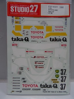Studio 27 Full Decals Toyota 88 C (Tamiya 24083) 1:24 ST27-DC377