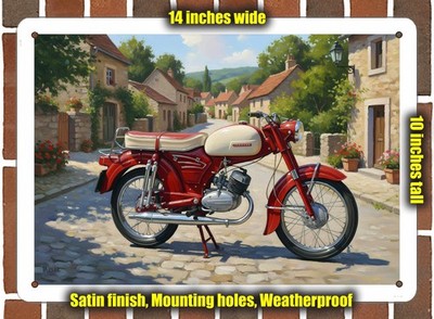 Metal Sign - 1963 Zundapp Combinette Sport Tire Oil Painting - 14x10
