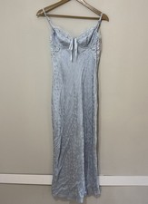 Victoria  s Secret Lace Slip Dress Long Blue Medium NWT 99.95