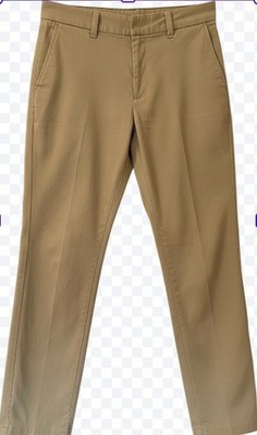 Genuine Dickies Women Perfectly Slimming Straight Leg Stretch Pant Khaki 10 R