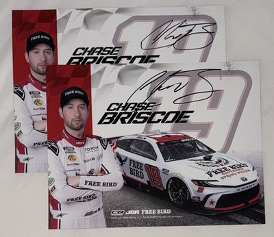 Chase Briscoe Signed 2026 Free Bird Spring Water Cup Postcard Hero Card COA