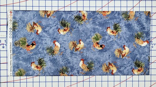 Galli Imballati Blu Pollo Uova Fattoria Tessuto Cotone Susan Winget 1 7/8 iarde - Foto 5 di 6