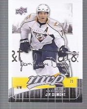 2009-10 Upper Deck MVP #130 J.P. Dumont - HKY