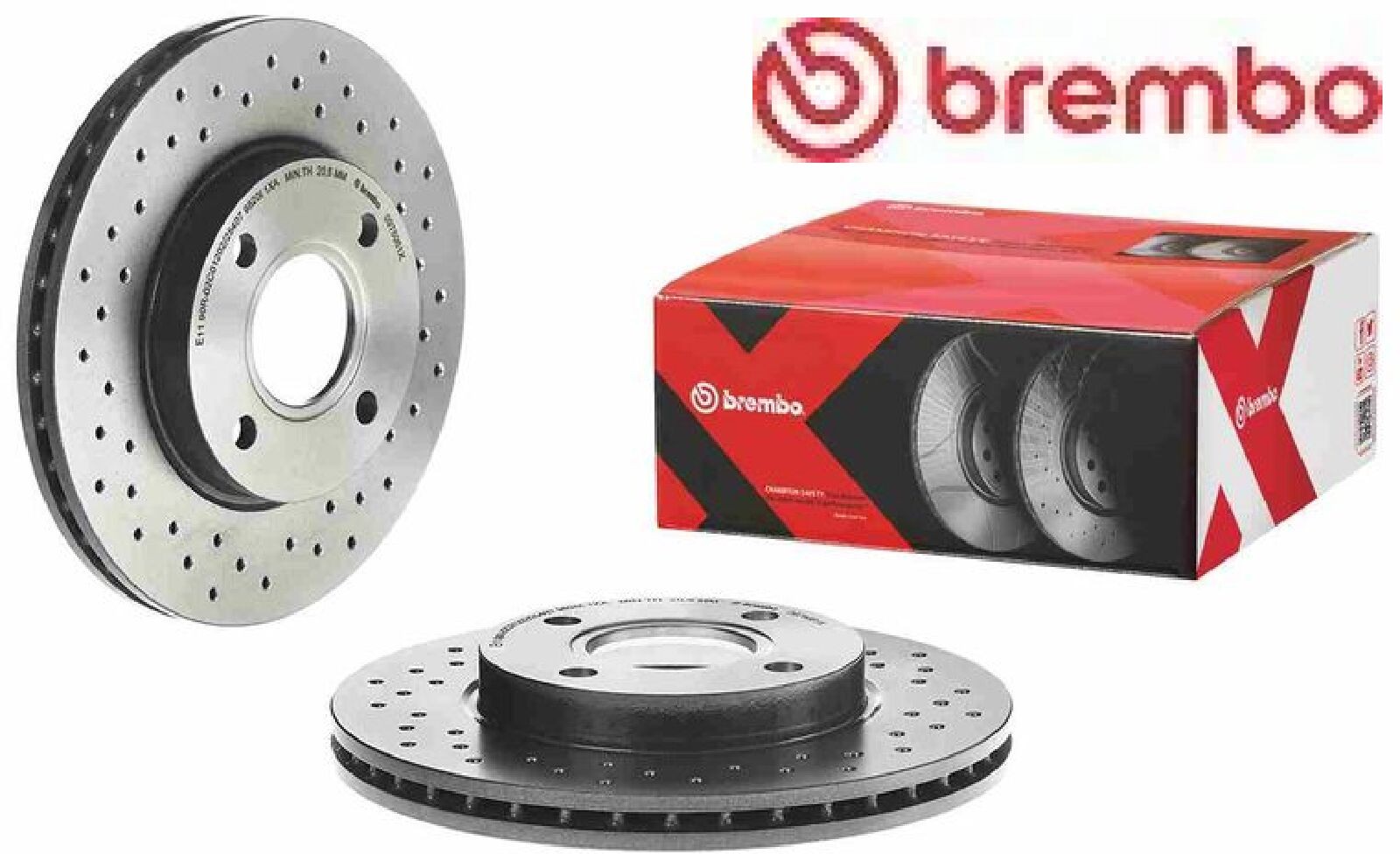 2x Bremsscheibe gelocht/innenbel. 09.7806.1X BREMBO für FORD MAZDA - Bild 5