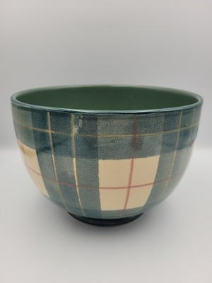 Anta Pottery Large Macleod Plaid Tartan Salatschüssel Studiokeramik 22 cm x 15 cm UK
