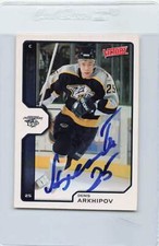 2002/03 Victory #116 Denis Arkhipov Predators Signed Auto *H1710
