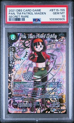 PSA 10 - DRAGON BALL SUPER BT15-155 PAN, TIME PATROL MAIDEN