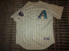 Steve Finley #12 Arizona Diamondbacks 2001 World Series Majestic Jersey LG L 