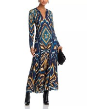 FARM Rio Pineapple Blue Maxi Dress Size Small MSRP: $230
