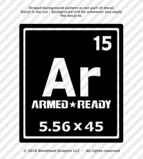 AR-15 Decal 5.56 Periodic Element Funny AR15 Rifle Gun Vinyl Sticker - 25 Colors