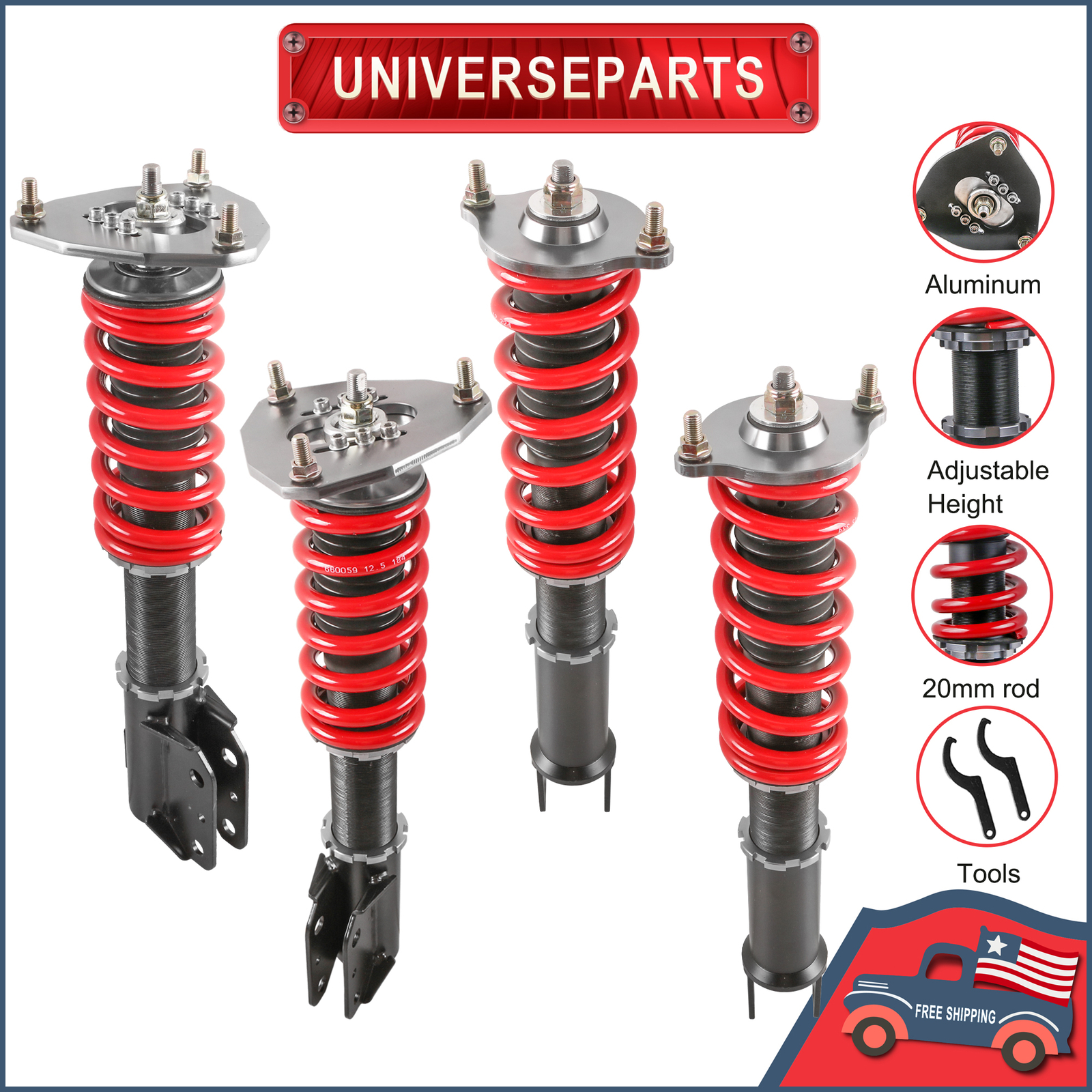 Full Coilover Suspension Kit Shocks For 03 06 Mitsubishi Lancer Evo Sedan Rs Mr