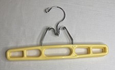 Vintage Retro Style Yellow Plastic Clamp Pants Skirt Hanger