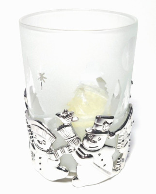 Gorham Snowman Votive Candle Holder Silver Plated Christmas BNIB *Some Box Wear*