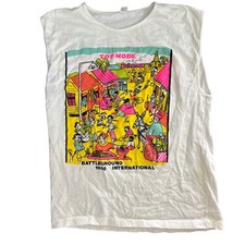 Vintage 1899 Tropical Tank Top Printed Both Sides Medium - Barbados