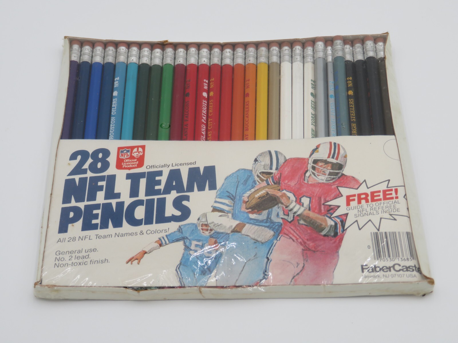 NEW SEALED Vintage 1970s NFL Football (28) Team Pencils Complete Set