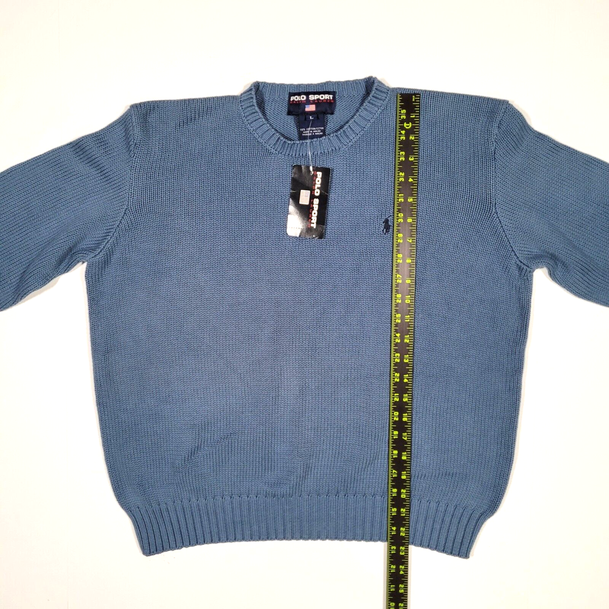 トップス 90s polo by ralph lauren cotton knit L VINTAGE POLO SPORT RALPH LAUREN KNIT SWEATER JUMPER Sz L