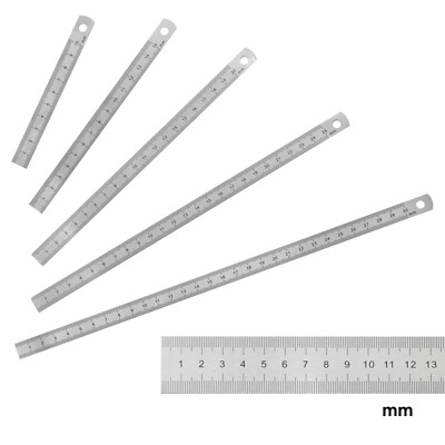Stahlmaßstab (mm) Lineal rostfrei 100, 150, 200, 250, 300, 500, 1000 mm