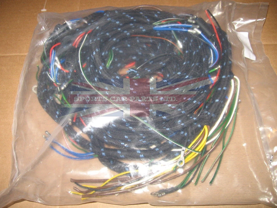 Nuevo arnés de cableado cubierto de tela Austin Healey Sprite 1958-1961 Bugeye Frogeye  Foto 2 de 3
