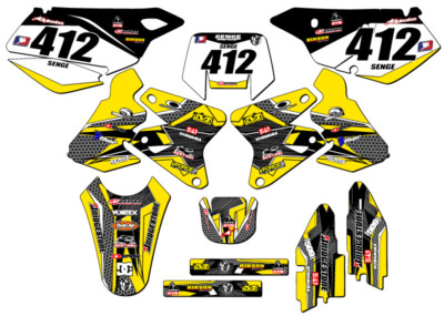 2000-2004 DRZ 400 SM PODIUM Yellow Senge Graphics Kit Compatible with Suzuki
