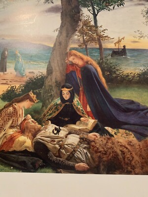 Vintage Poster LaMorte d'Arthur James Archer  17 x 23''  Camelot King Arthur