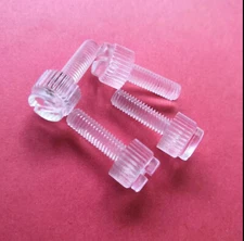 M3 M4 M5 M6 M8 Plastic PC polycarbonate Thumb screw Knurled +Slotted Clean