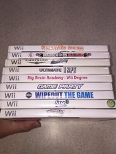 Lot of 9 Nintendo Wii Games 2 Sports 7 Mixed Games Used Discs Cases Some Books