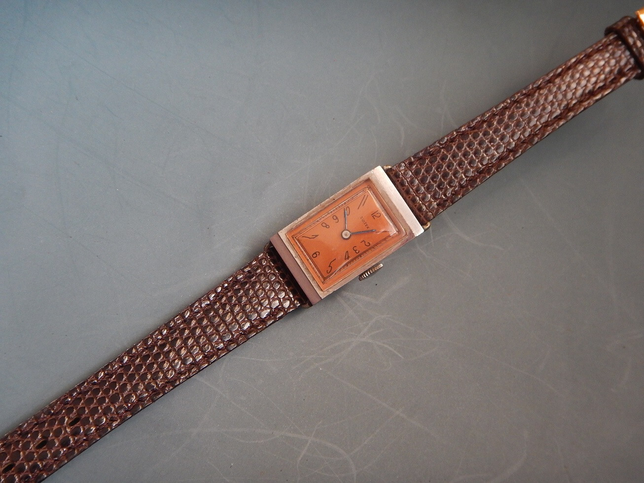 Bracelet lézard Java véritable marron 12mm pour boîtiers vintage à anses fixes - 4