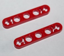 Lego Star Wars Technic Red Liftarm 1x5 Thin ref 11478/set 75221 75181 70643 Rare