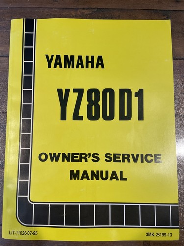 Yamaha YZ80D1 11626-07-95 Owner's Service Manual