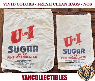 Vintage U and I Sugar Bags NOS  Salt Lake City Utah & Idaho