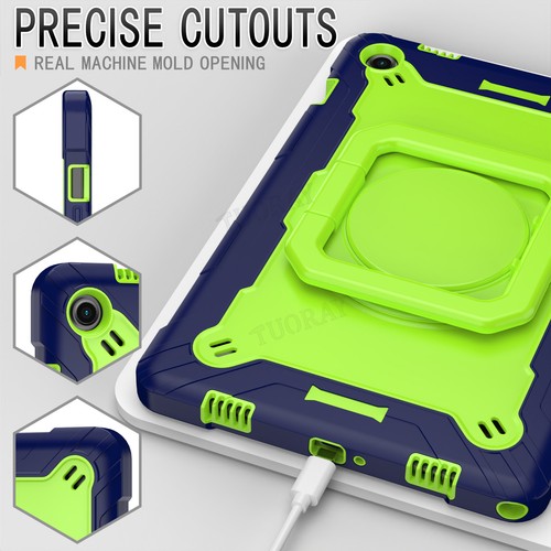 For Samsung Galaxy Tab S9 FE S8 S7 A9 Plus A8 A7 Hybrid Rugged Case Stand Cover - Picture 11 of 46