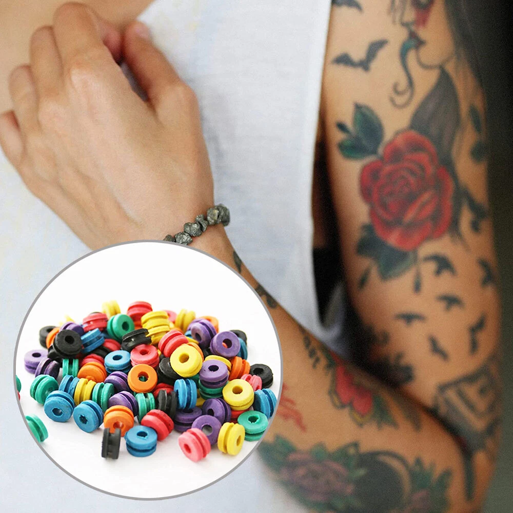 100 Pcs Full Grommets Nipple Tattoo Supplies Machine Parts Rubber - product detail image 3