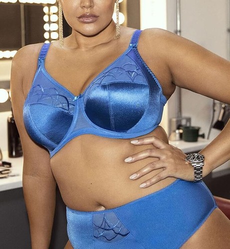 Elomi Cate UW Full Cup Banded Bra #4030 UK Sizes G-HH Tunis Blue NWT $59 - Picture 4 of 5