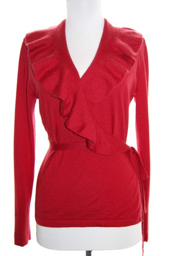 silk wrap cardigan sweater ruffle 