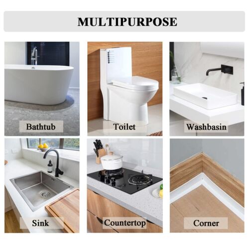 Nastro Striscia Sigillante 10,5FT PVC Autoadesivo per Cucina Parete Lavello WC - Foto 9 di 9