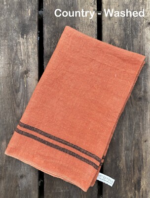Charvet Editions ''Country Washed & Dyed'' (Carotte), Leinen Geschirrtuch. Frankreich