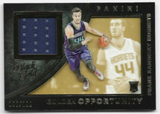 Frank Kaminsky 2015-16 Black Gold Golden Opportunity Jersey #10 /199 Hornets NBA