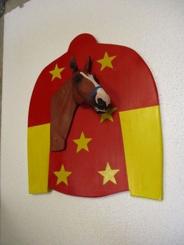 JUSTIFY CABALLO DE CARRERAS 3D Colgante de Pared TRIPLE CORONA GANADOR JUSTIFY - Imagen 3 de 4