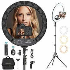 18" Ring Light, Cshidworld Dimmable LED Light Kit with Wireless Remote...