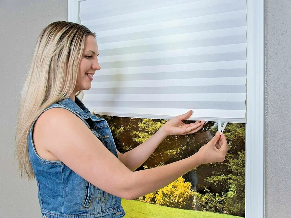 Redi Shade Temporary Paper Window Blinds White 36 x 72 Light Sun UV Filtering - Image 3 of 4