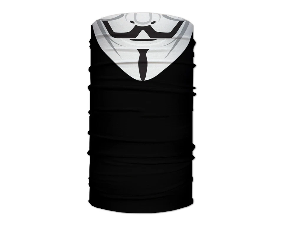 Washable Fabric Face Cover Neck Gaiter Unique Print Anonymous Design EU Made - Image 2 of 4